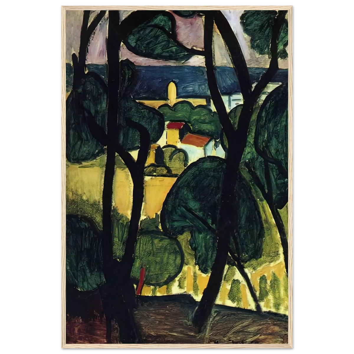 VIEW OF COLLIOURE Framed Poster | Henri Matisse Framed Prints Wall Art | Henri Matisse Print