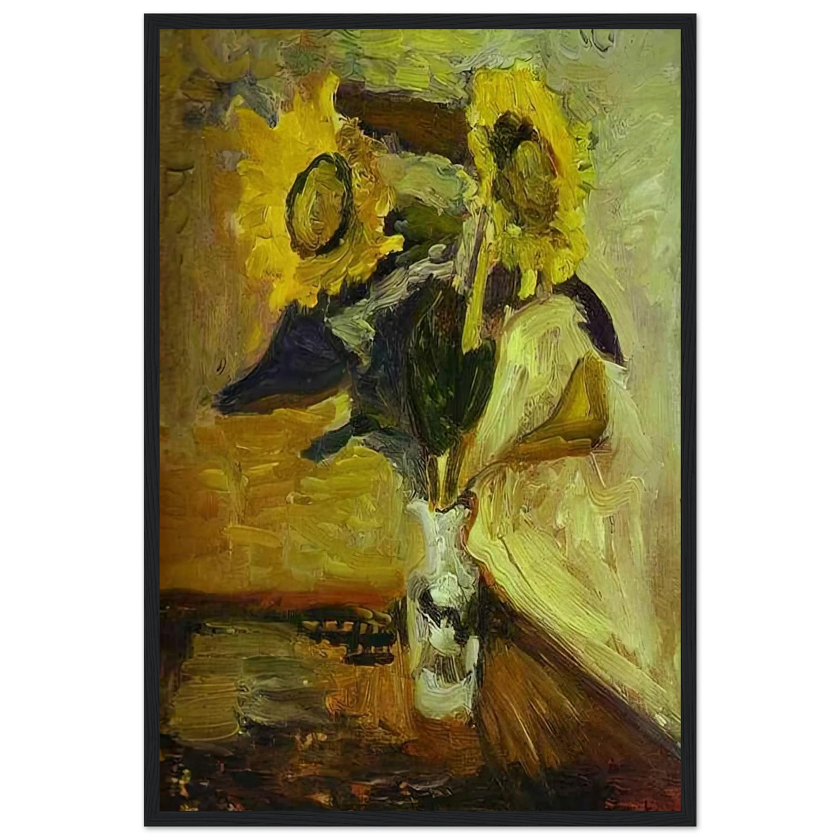 VASE OF SUNFLOWERS 1898 Framed Poster | Henri Matisse Framed Prints Wall Art | Henri Matisse Print