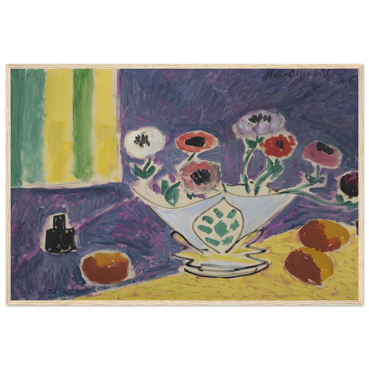 VASE D ANEMONES 1946 Framed Poster | Henri Matisse Framed Prints Wall Art | Henri Matisse Print