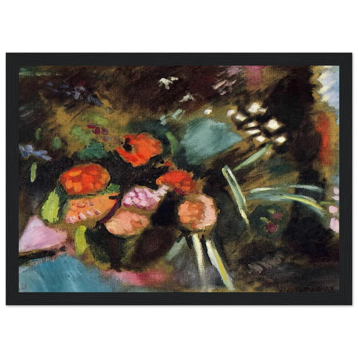 FLOWERS 1906 Framed Poster | Henri Matisse Framed Prints Wall Art | Henri Matisse Print