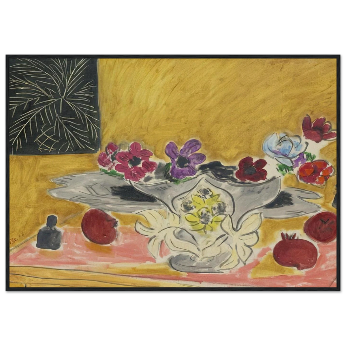 ANEMONES ET GRENADES 1946 Framed Poster | Henri Matisse Framed Prints Wall Art | Henri Matisse Print