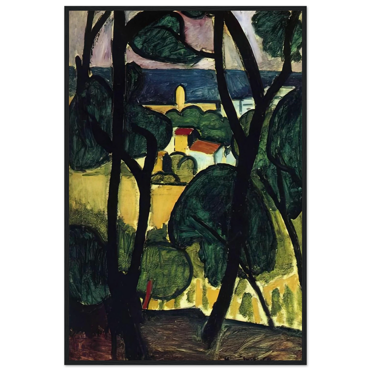 VIEW OF COLLIOURE Framed Poster | Henri Matisse Framed Prints Wall Art | Henri Matisse Print