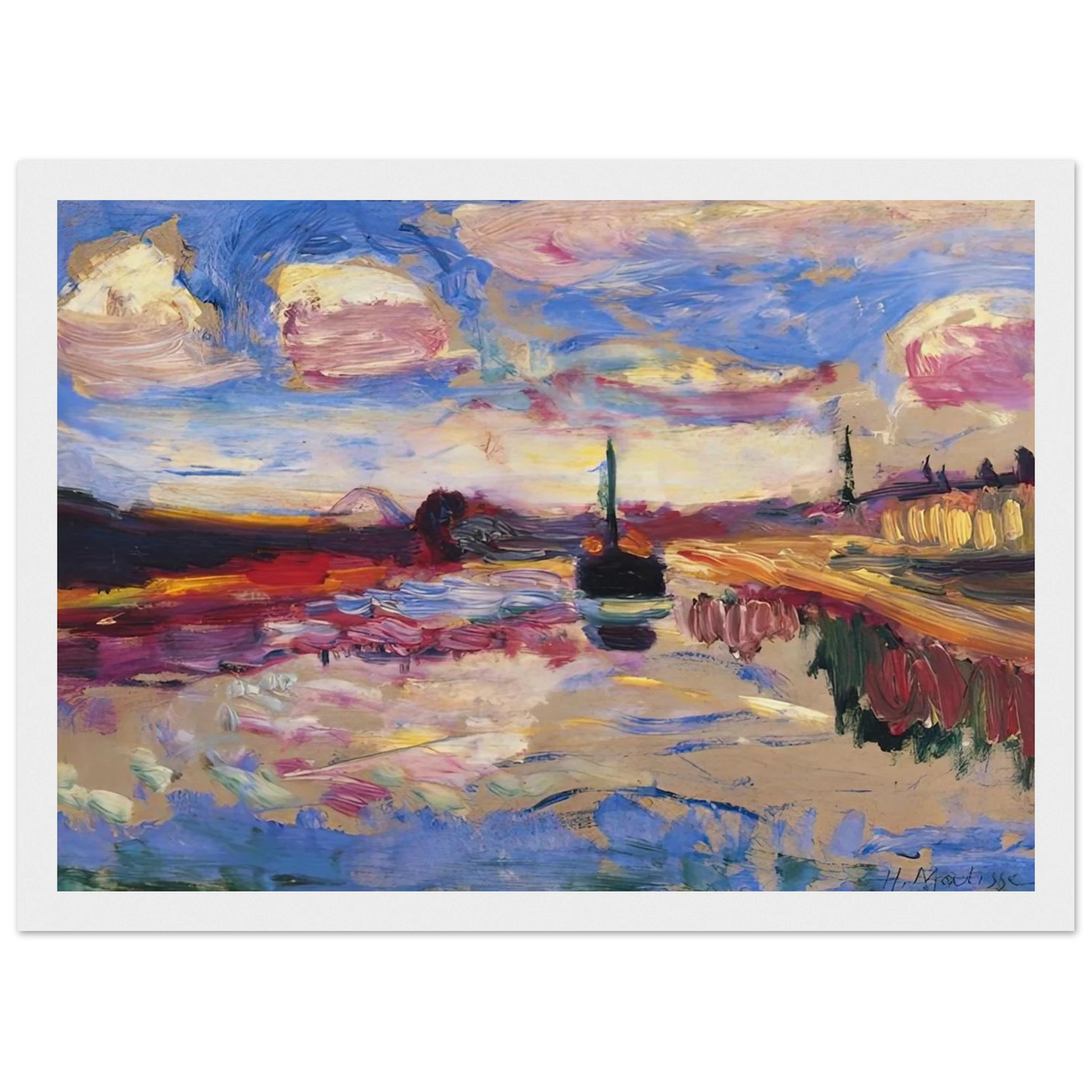 CANAL DU MIDI 1899 Framed Poster | Henri Matisse Framed Prints Wall Art | Henri Matisse Print