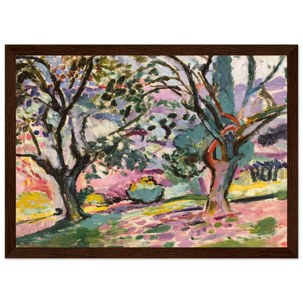 OLIVE TREES AT COLLIOURE 1906 Framed Poster | Henri Matisse Framed Prints Wall Art | Henri Matisse Print