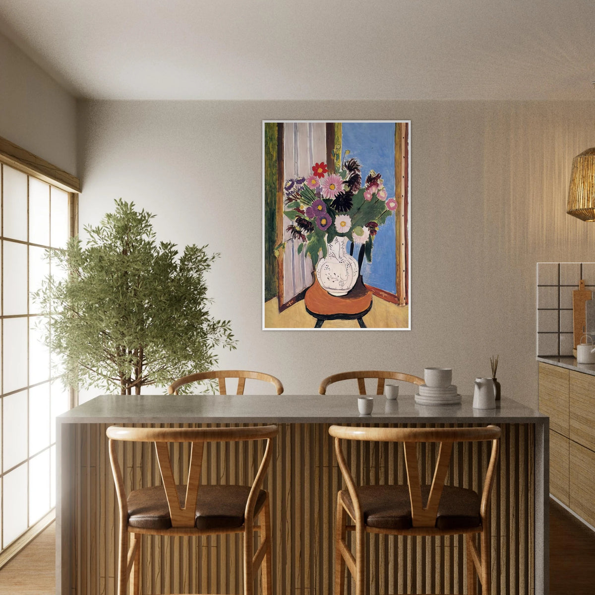 DAISIES 1919 Framed Poster | Henri Matisse Framed Prints Wall Art | Henri Matisse Print