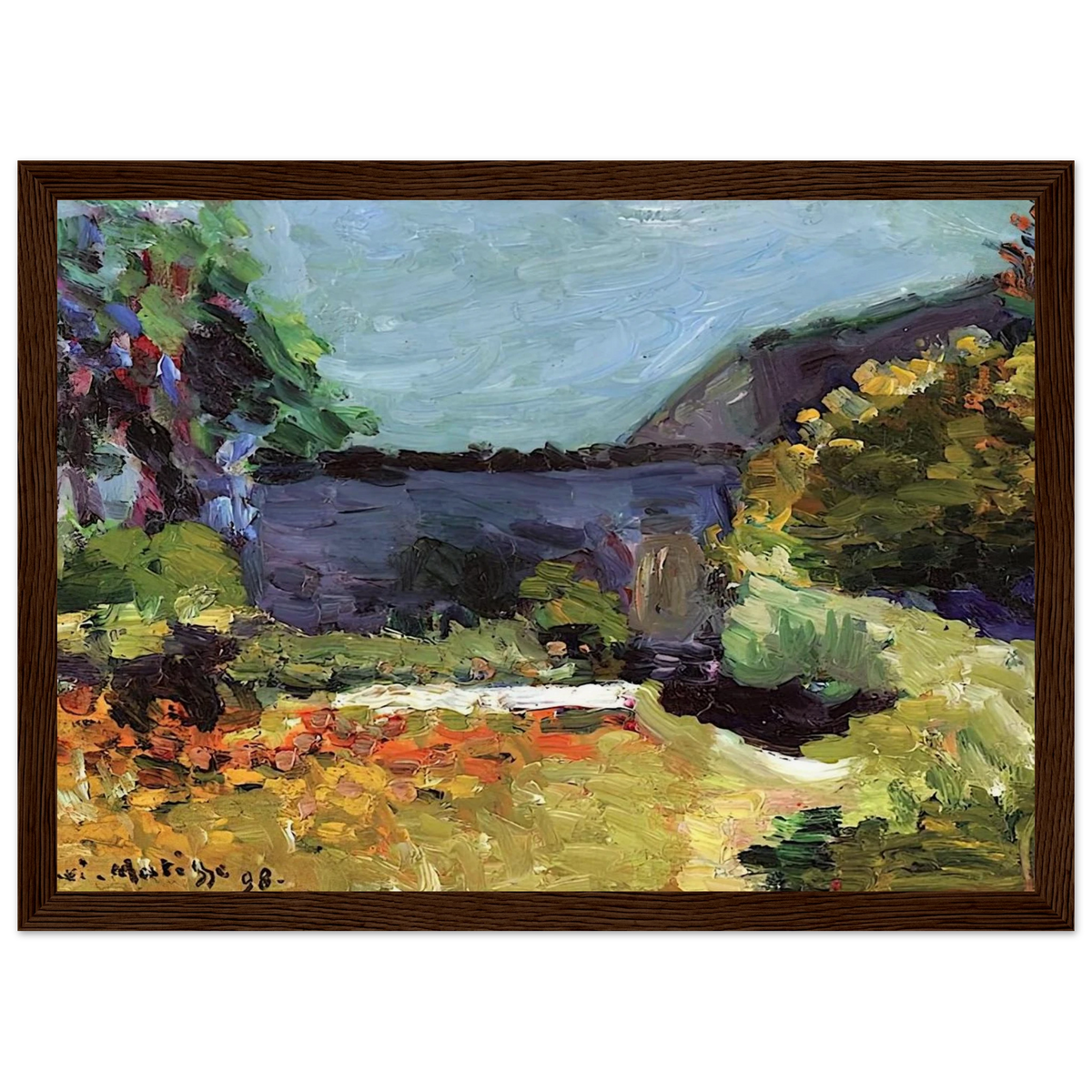LANDSCAPE 1898 Framed Poster | Henri Matisse Framed Prints Wall Art | Henri Matisse Print