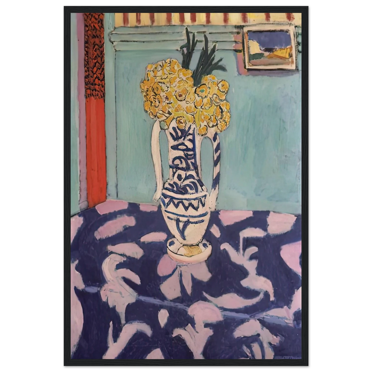 LES COUCOUS TAPIS BLEU ET ROSE 1911 Framed Poster | Henri Matisse Framed Prints Wall Art | Henri Matisse Print