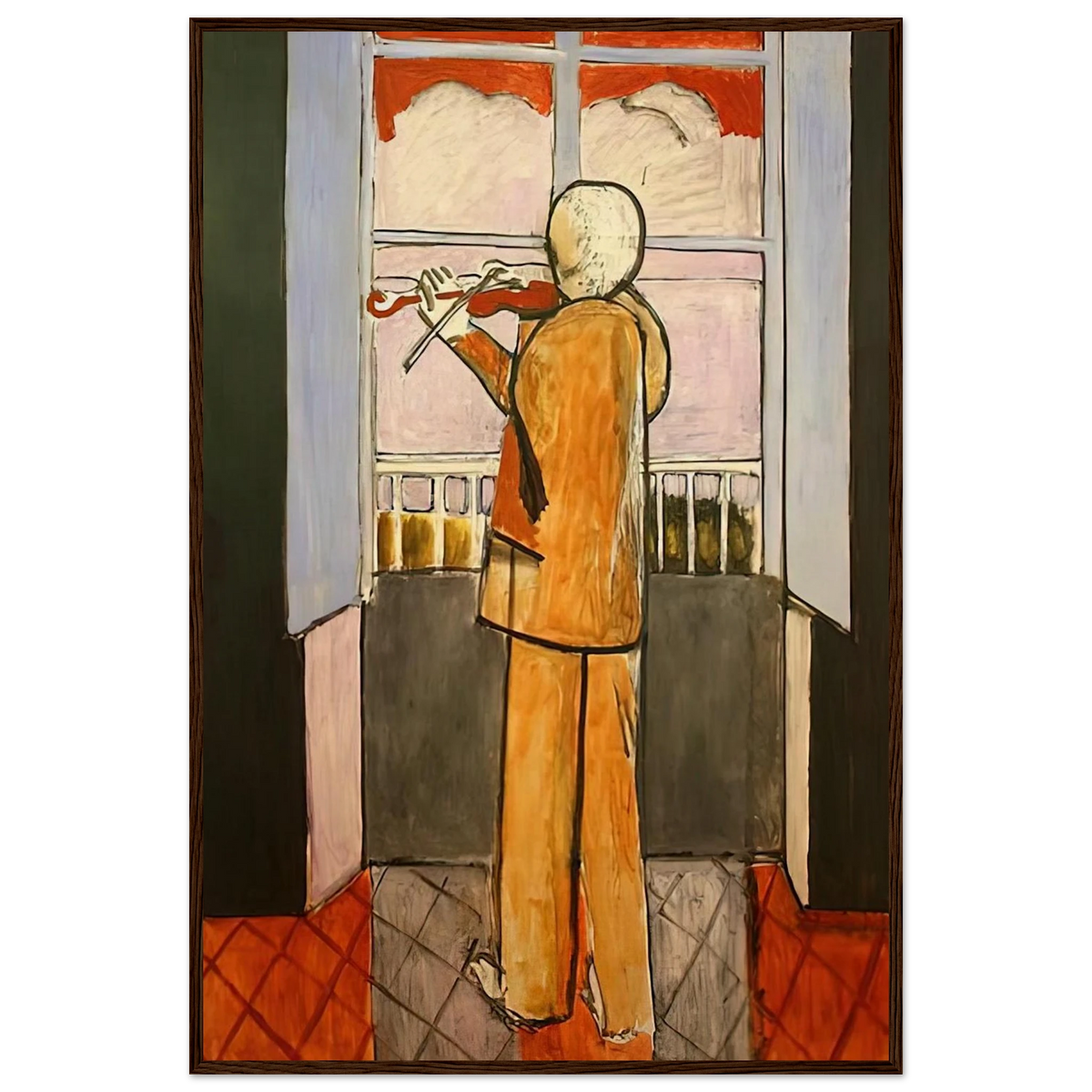 THE VIOLINIST AT THE WINDOW 1918 Framed Poster | Henri Matisse Framed Prints Wall Art | Henri Matisse Print