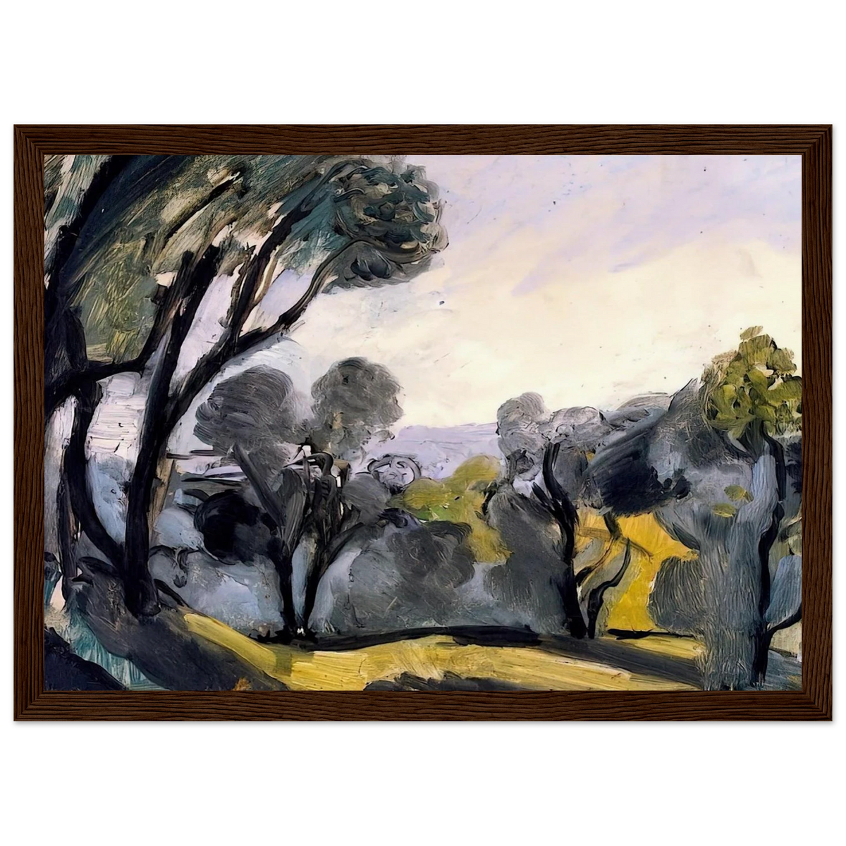 LANDSCAPE WITH OLIVE TREES 1918 Framed Poster | Henri Matisse Framed Prints Wall Art | Henri Matisse Print