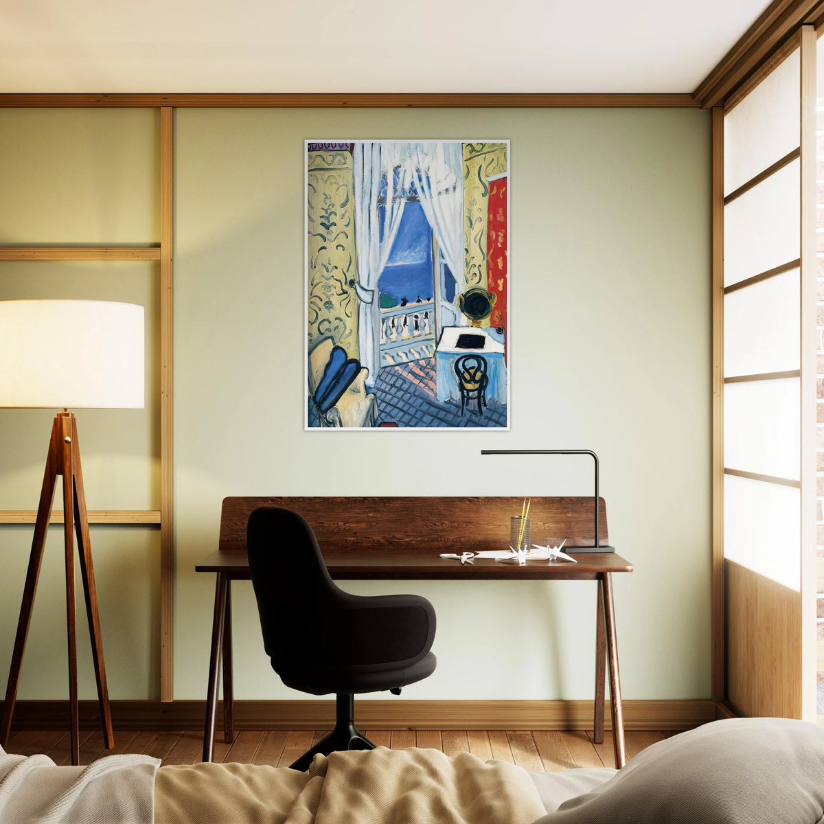 INTERIOR WITH A VIOLIN CASE 1919 Framed Poster | Henri Matisse Framed Prints Wall Art | Henri Matisse Print