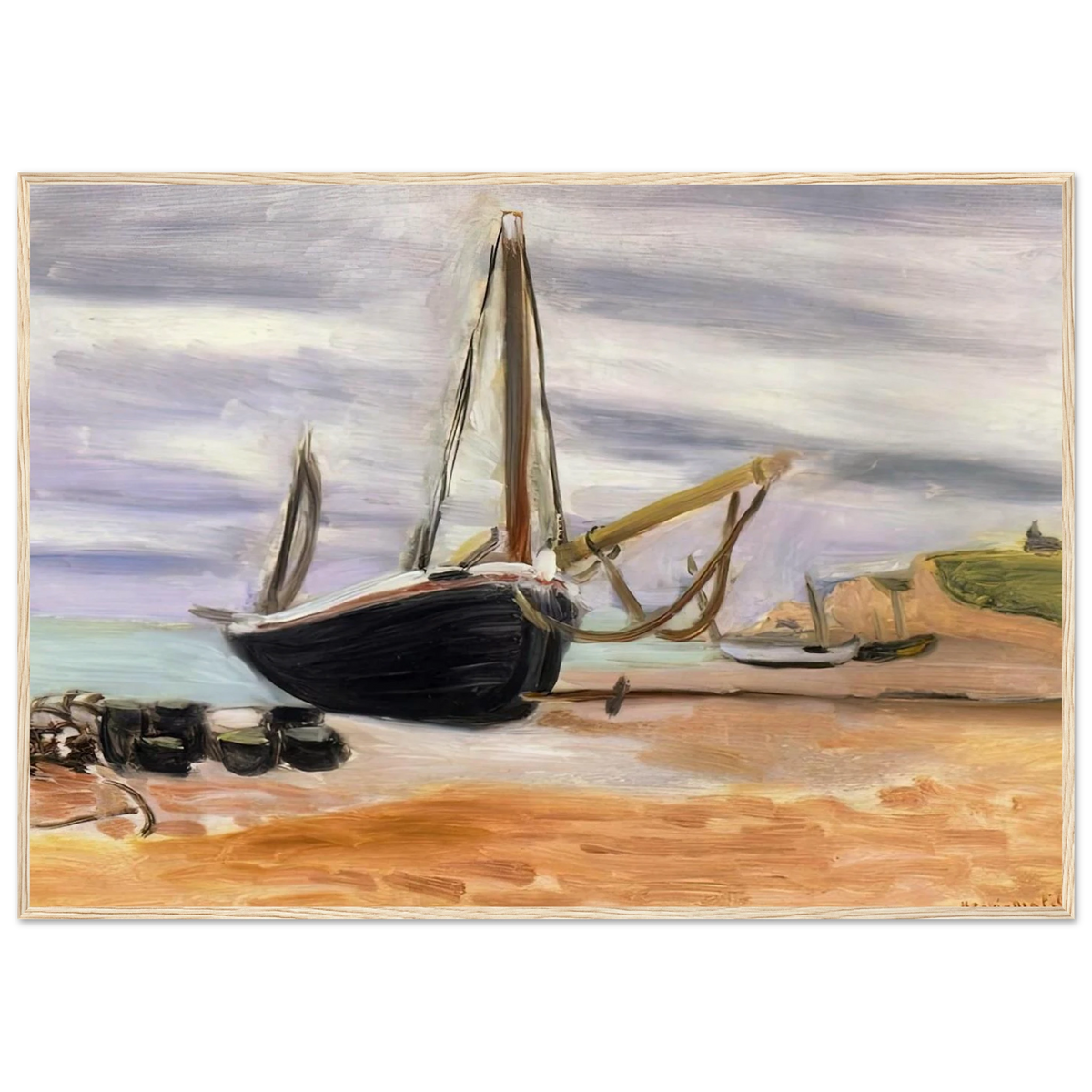 BOATS AT ETRETAT 1920 Framed Poster | Henri Matisse Framed Prints Wall Art | Henri Matisse Print