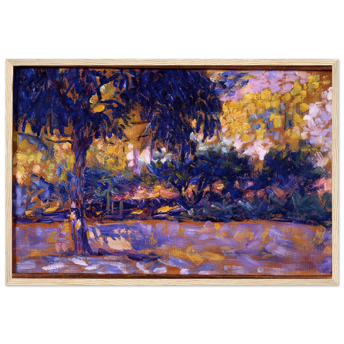 LANDSCAPE WITH EUCALYPTUS TREES AND RIVER TREES IN FRONT OF A RIVER 1908 Framed Poster | Henri Matisse Framed Prints Wall Art | Henri Matisse Print