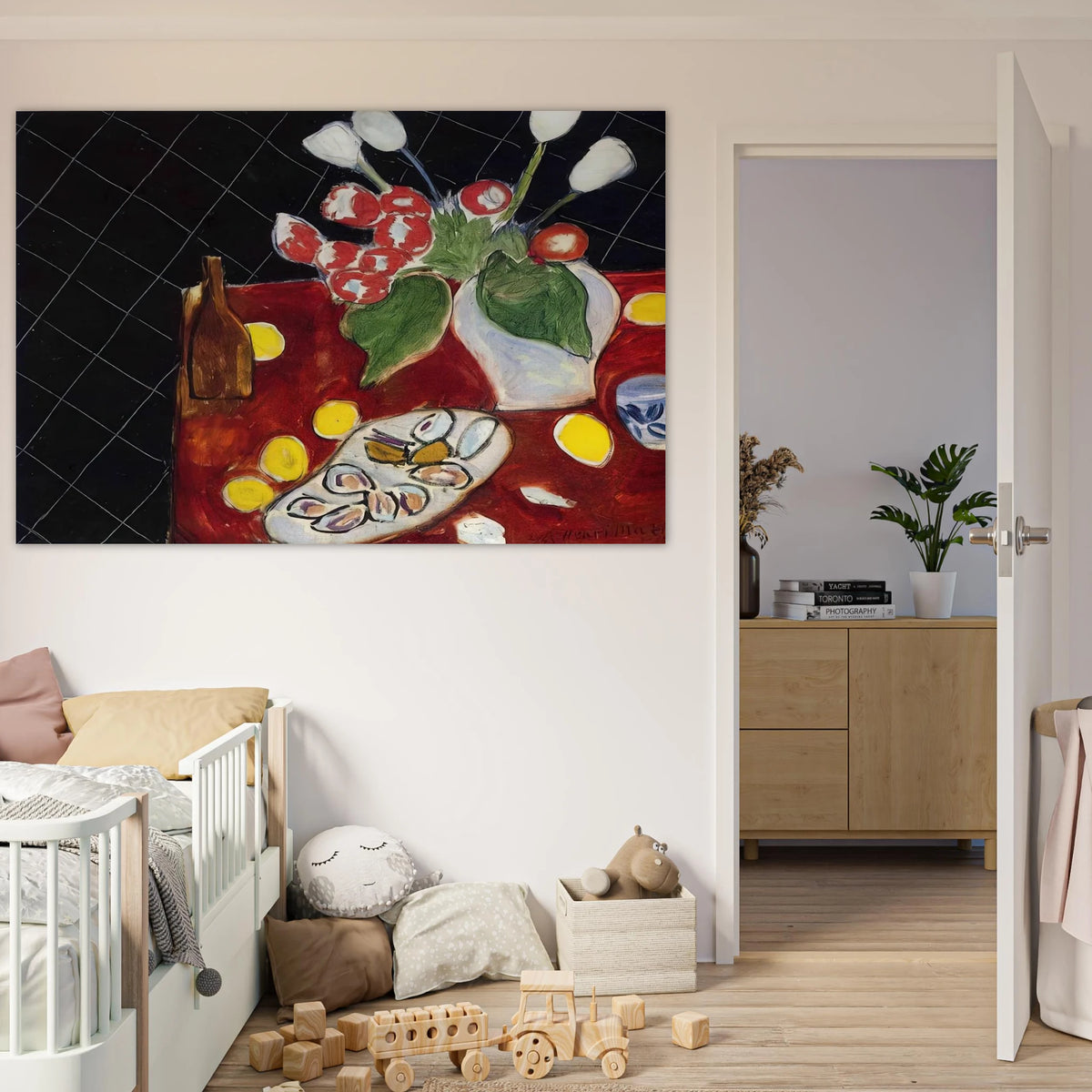 TULIPS AND OYSTERS ON A BLACK BACKGROUND 1943 Poster | Henri Matisse Poster | Henri Matisse Print