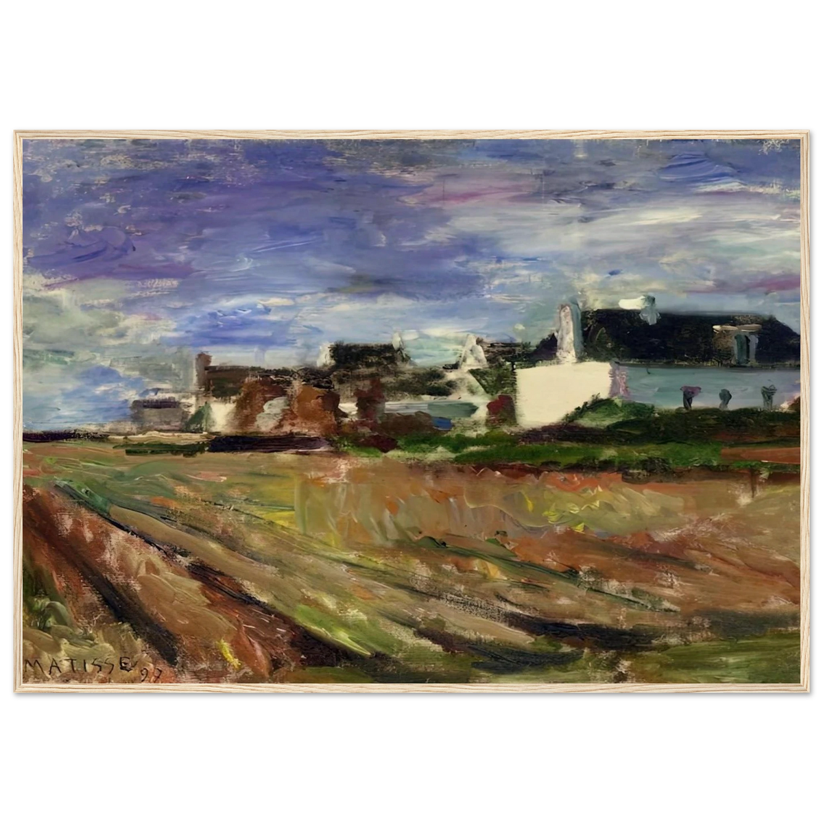 FARMS IN BRITTANY BELLE ILE 1897 Framed Poster | Henri Matisse Framed Prints Wall Art | Henri Matisse Print