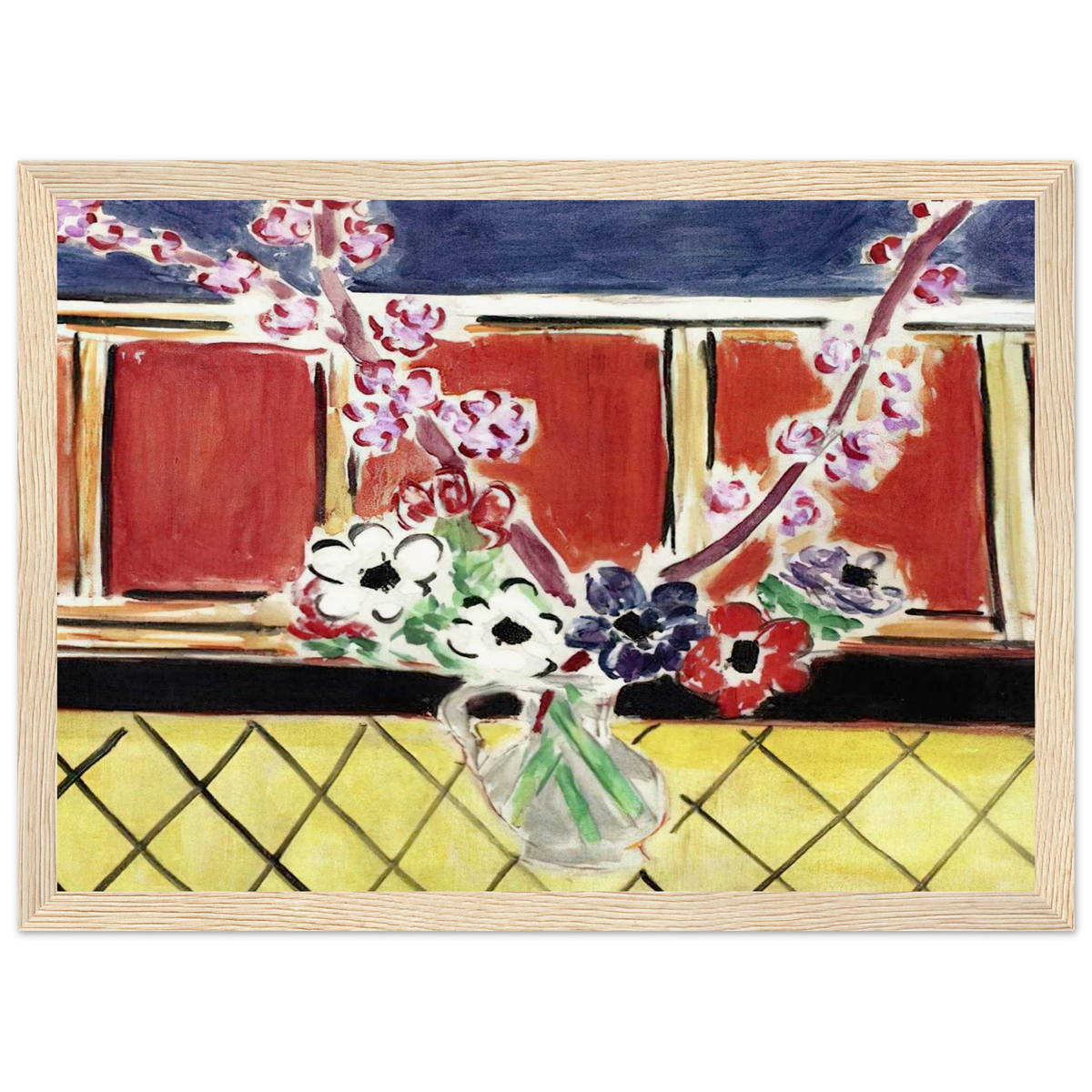 ANEMONES AND PEACH BLOSSOMS 1944 Framed Poster | Henri Matisse Framed Prints Wall Art | Henri Matisse Print