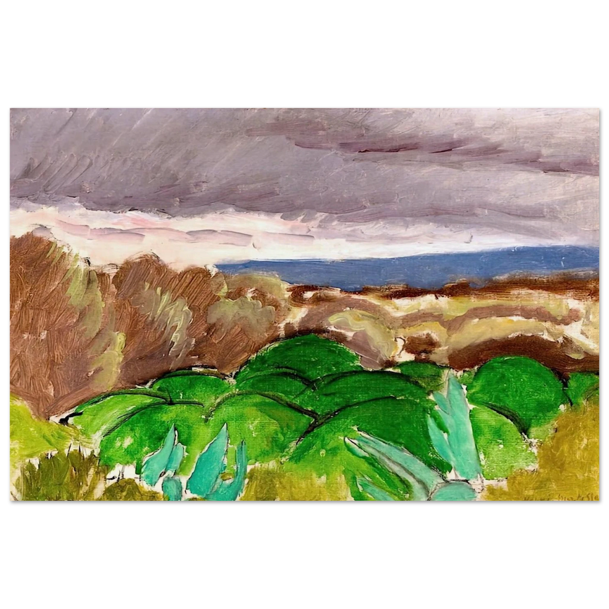 CAGNES LANDSCAPE IN STORMY WEATHER 1917 Poster | Henri Matisse Poster | Henri Matisse Print