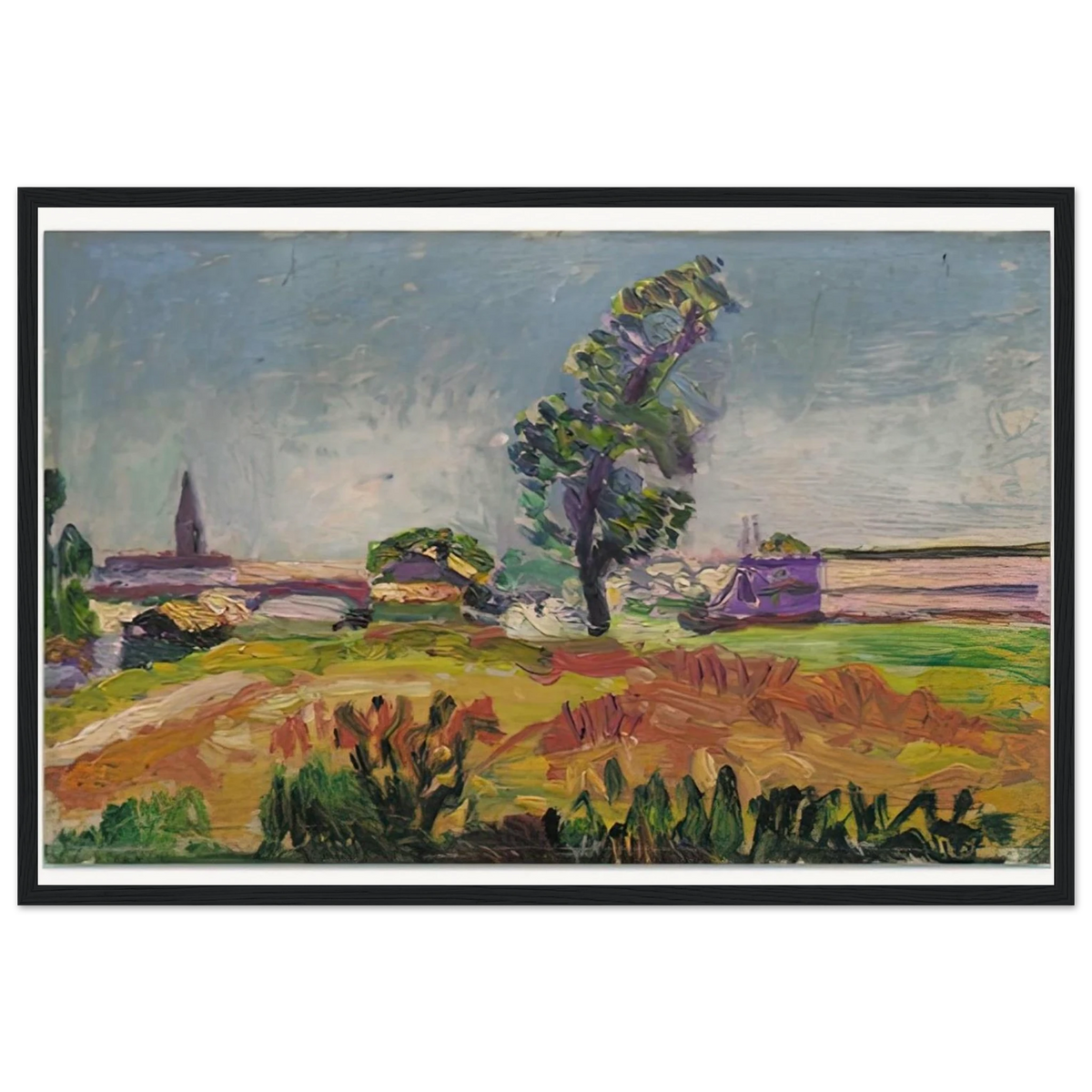 PAYSAGE DES ENVIRONS DE TOULOUSE LE PONT DES DEMOISELLES 1898 Framed Poster | Henri Matisse Framed Prints Wall Art | Henri Matisse Print