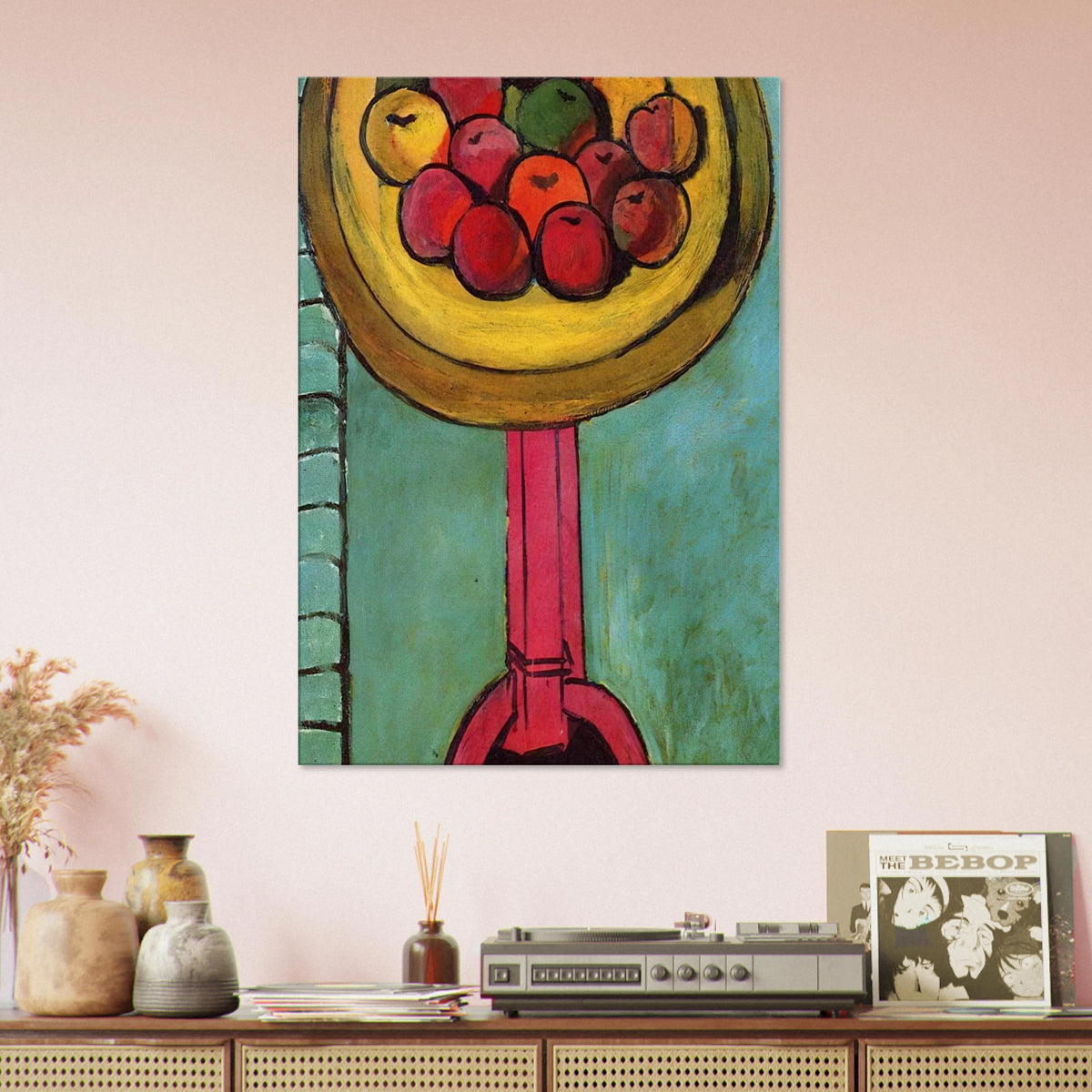 APPLES ON A TABLE GREEN BACKGROUND 1916 Canvas | Henri Matisse Canvas | Henri Matisse Print