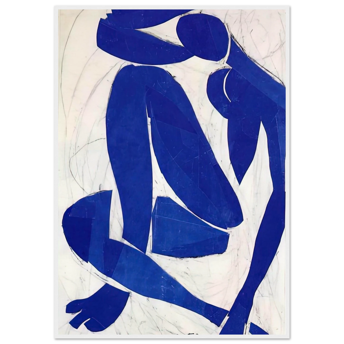 BLUE NUDE IV 1952 Framed Poster | Henri Matisse Framed Prints Wall Art | Henri Matisse Print
