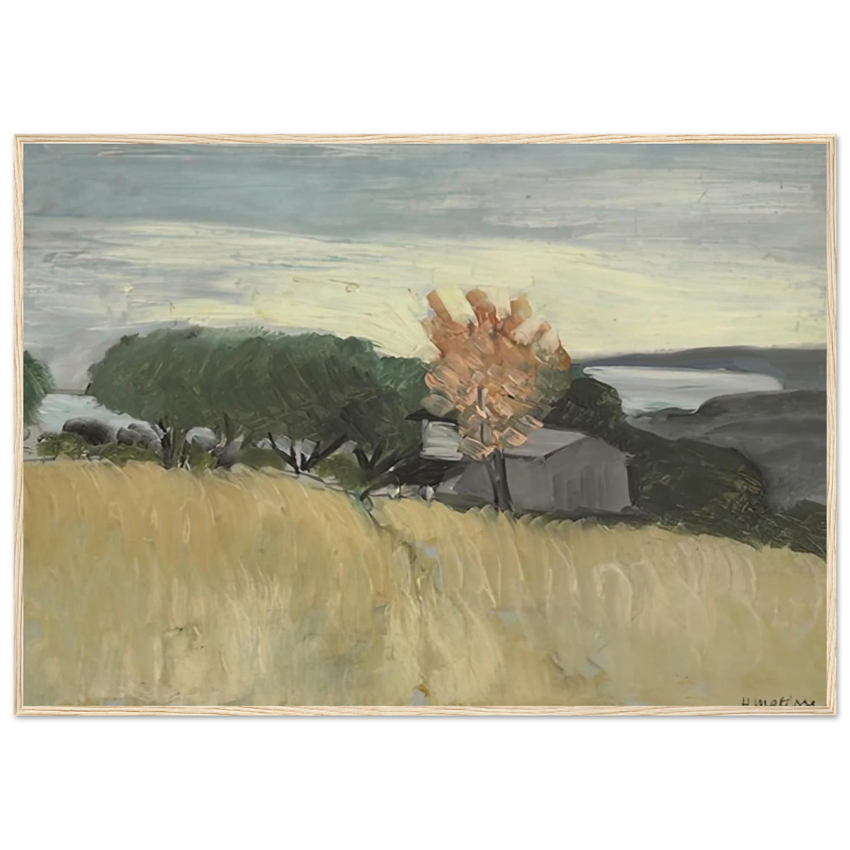CHAMPS DE BLE A CAGNES 1918 Framed Poster | Henri Matisse Framed Prints Wall Art | Henri Matisse Print