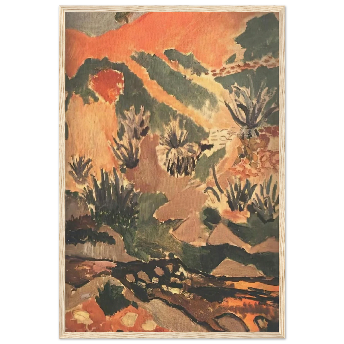 LANDSCAPE WITH BROOK BROOK WITH ALOES 1907 Framed Poster | Henri Matisse Framed Prints Wall Art | Henri Matisse Print