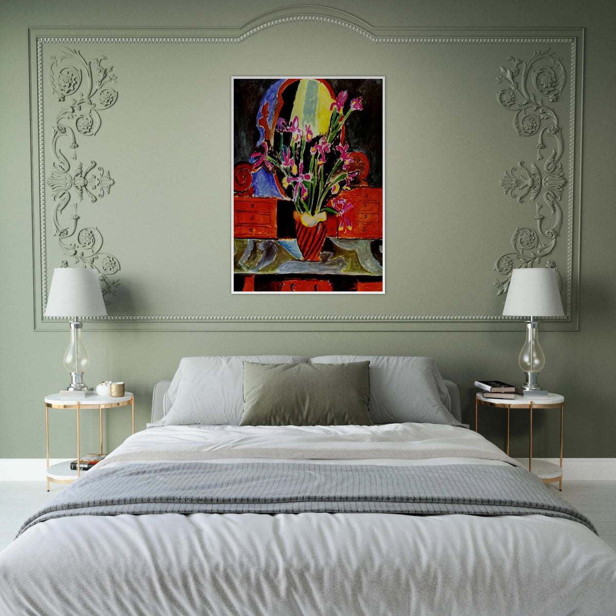 VASE OF IRISES 1912 Framed Poster | Henri Matisse Framed Prints Wall Art | Henri Matisse Print