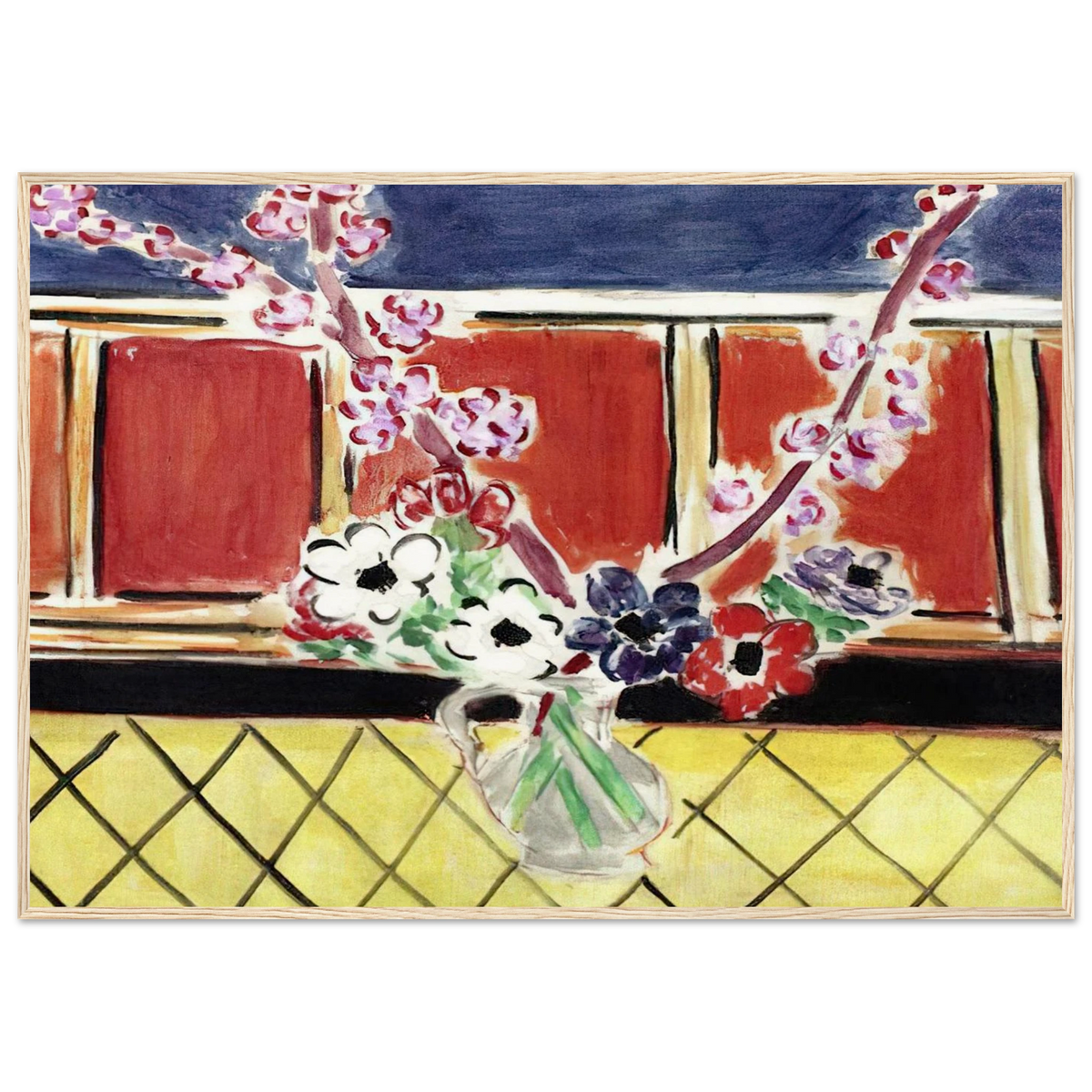 ANEMONES AND PEACH BLOSSOMS 1944 Framed Poster | Henri Matisse Framed Prints Wall Art | Henri Matisse Print