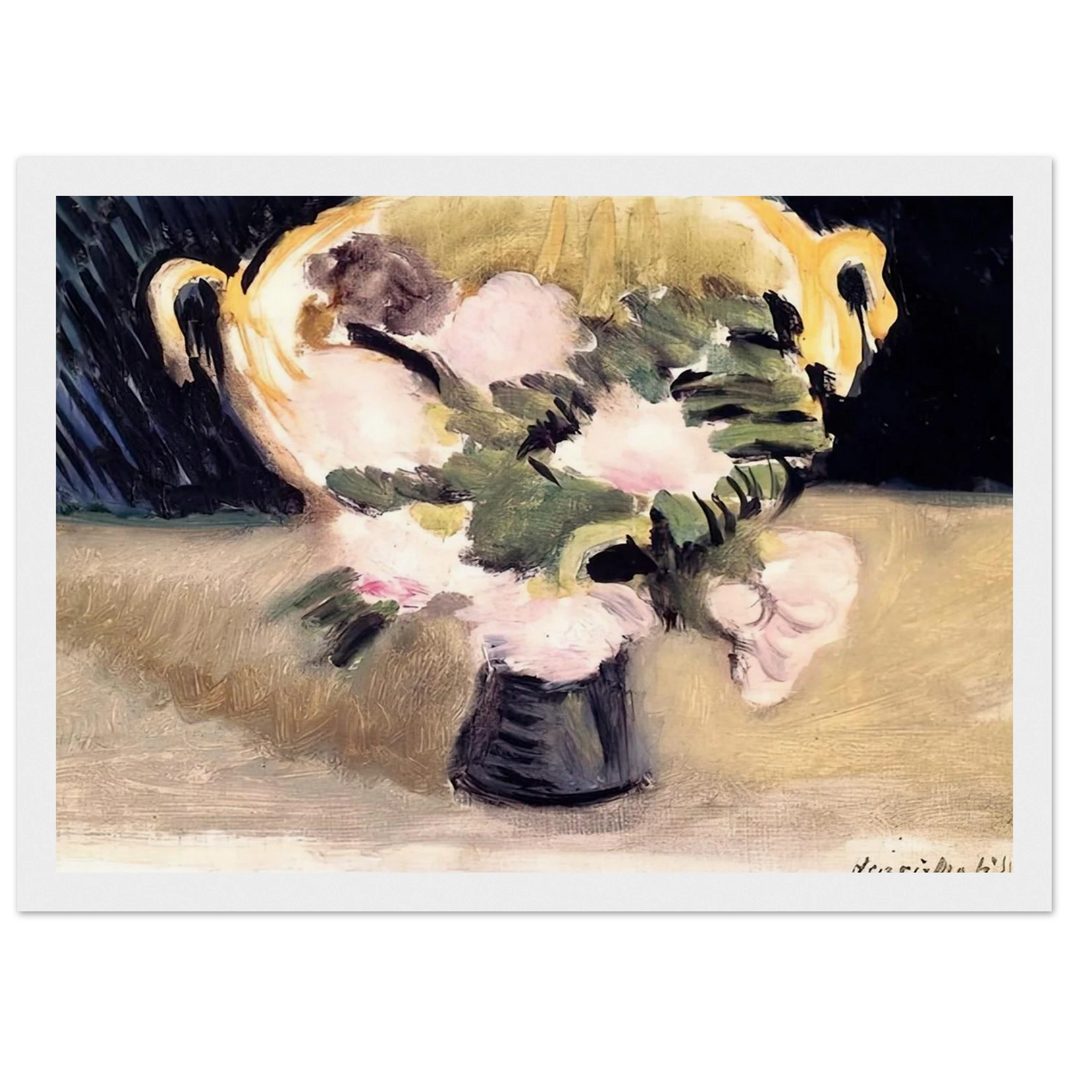 FLOWERS 1919 Framed Poster | Henri Matisse Framed Prints Wall Art | Henri Matisse Print