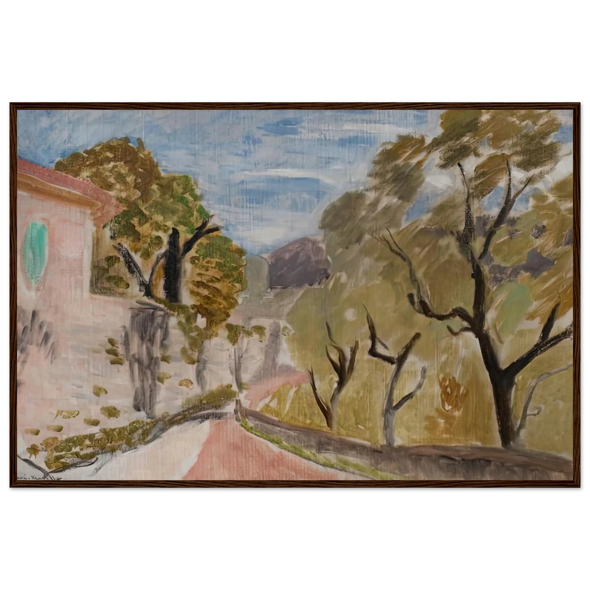 PAYSAGE OU RUE DANS LE MIDI 1918 Framed Poster | Henri Matisse Framed Prints Wall Art | Henri Matisse Print