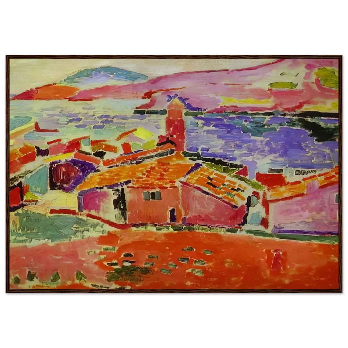 VIEW OF COLLIOURE 1 Framed Poster | Henri Matisse Framed Prints Wall Art | Henri Matisse Print