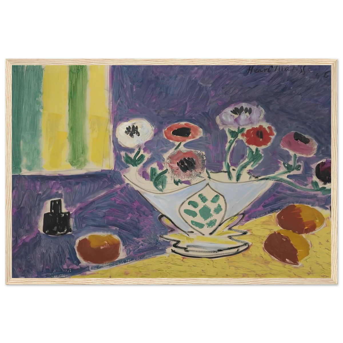 VASE D ANEMONES 1946 Framed Poster | Henri Matisse Framed Prints Wall Art | Henri Matisse Print