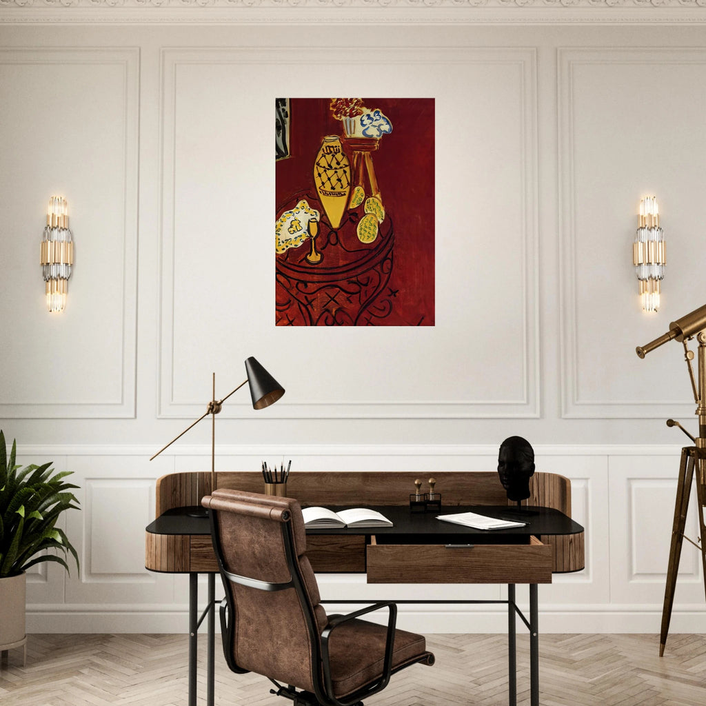 INTERIOR IN VENETIAN RED 1946 Canvas | Henri Matisse Canvas | Henri Matisse Print