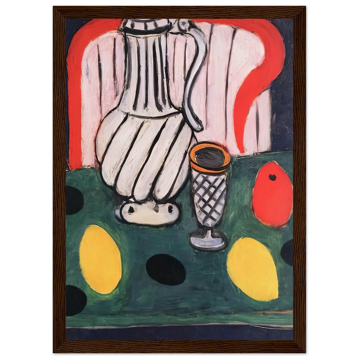 TIN PITCHER LEMON AND ARMCHAIR 1939 Framed Poster | Henri Matisse Framed Prints Wall Art | Henri Matisse Print