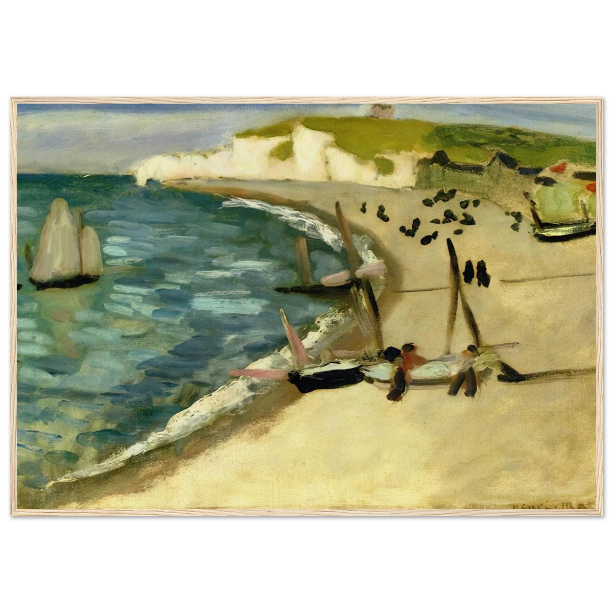 AHT AMONT CLIFFS AT ETRETAT 1920 Framed Poster | Henri Matisse Framed Prints Wall Art | Henri Matisse Print