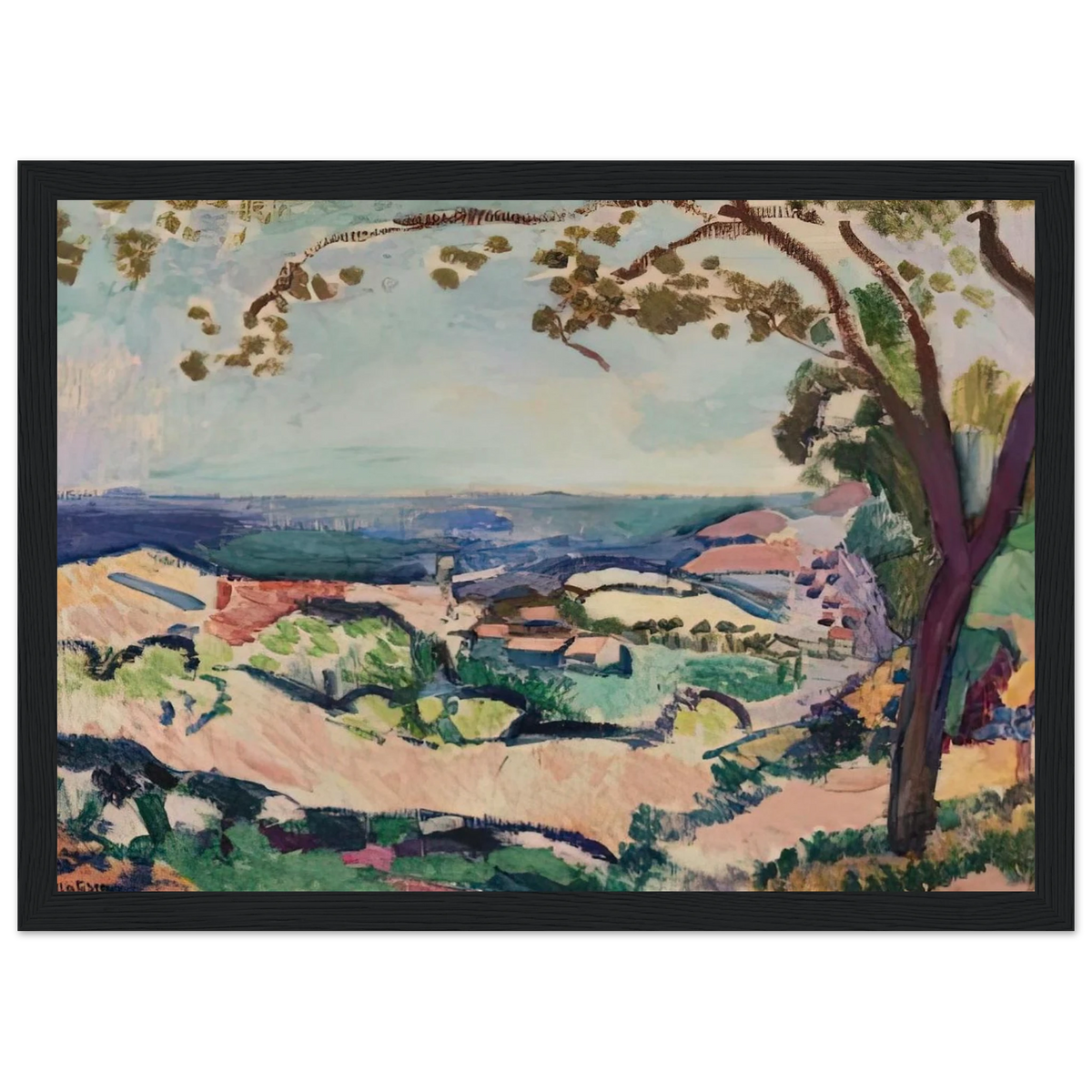 COLLIOURE LANDSCAPE 1906 Framed Poster | Henri Matisse Framed Prints Wall Art | Henri Matisse Print