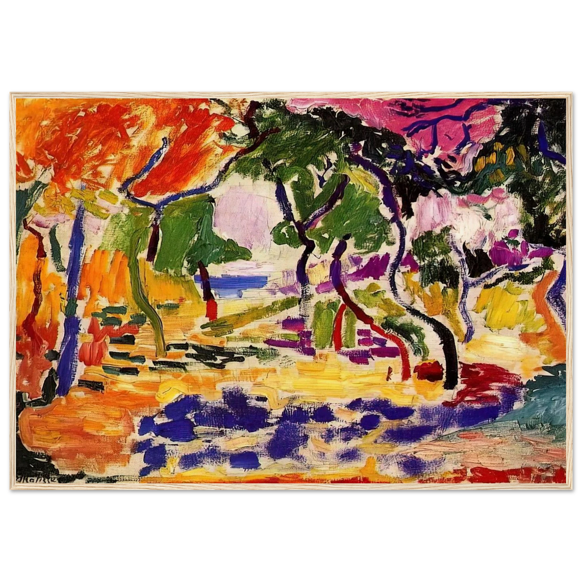 COUNTRYSIDE AT COLLIOURE 1905 Framed Poster | Henri Matisse Framed Prints Wall Art | Henri Matisse Print