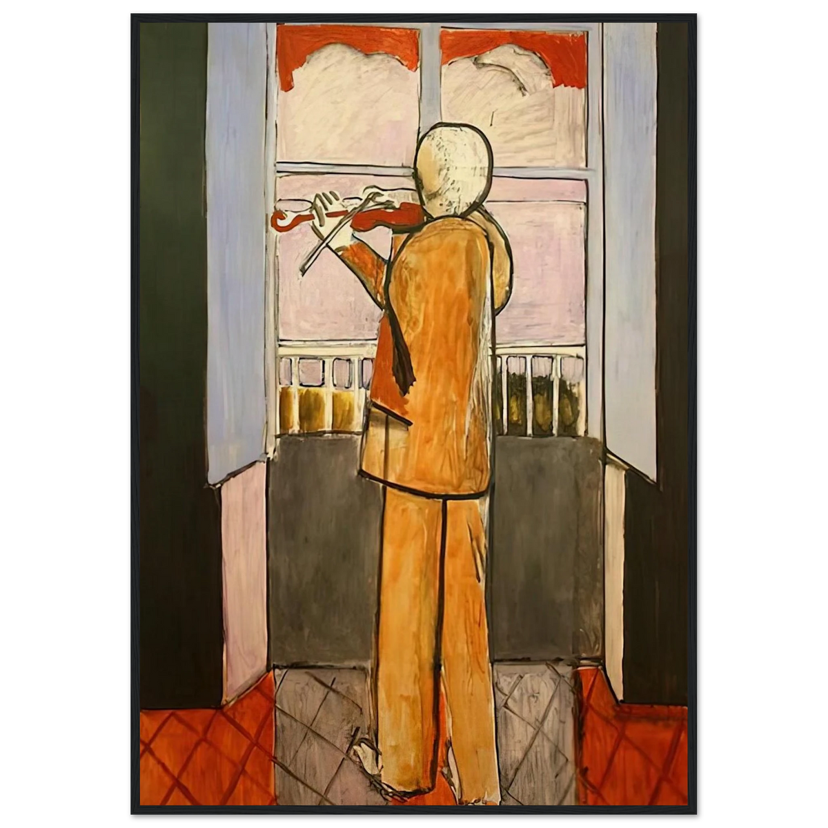 THE VIOLINIST AT THE WINDOW 1918 Framed Poster | Henri Matisse Framed Prints Wall Art | Henri Matisse Print