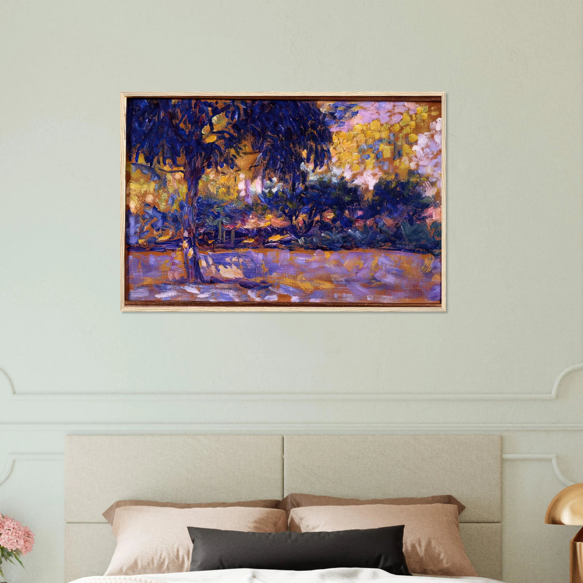 LANDSCAPE WITH EUCALYPTUS TREES AND RIVER TREES IN FRONT OF A RIVER 1908 Framed Poster | Henri Matisse Framed Prints Wall Art | Henri Matisse Print