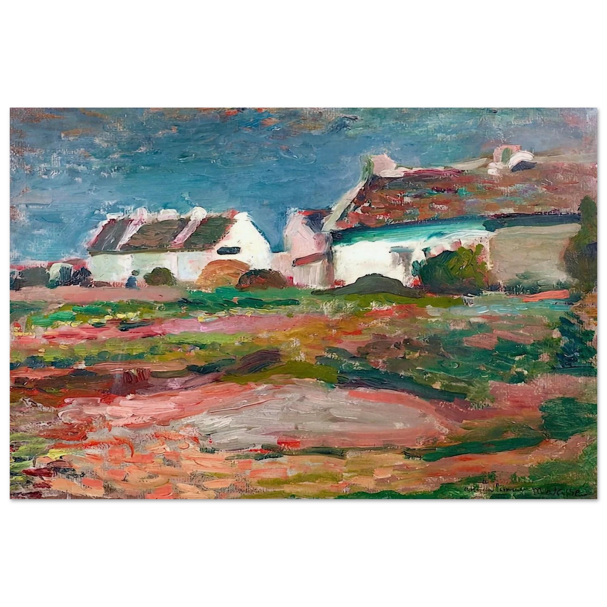 MAISONS A KERVILAHOUEN BELLE ILE 1896 Poster | Henri Matisse Poster | Henri Matisse Print