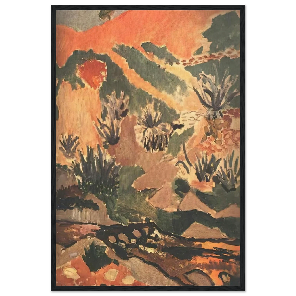 LANDSCAPE WITH BROOK BROOK WITH ALOES 1907 Framed Poster | Henri Matisse Framed Prints Wall Art | Henri Matisse Print