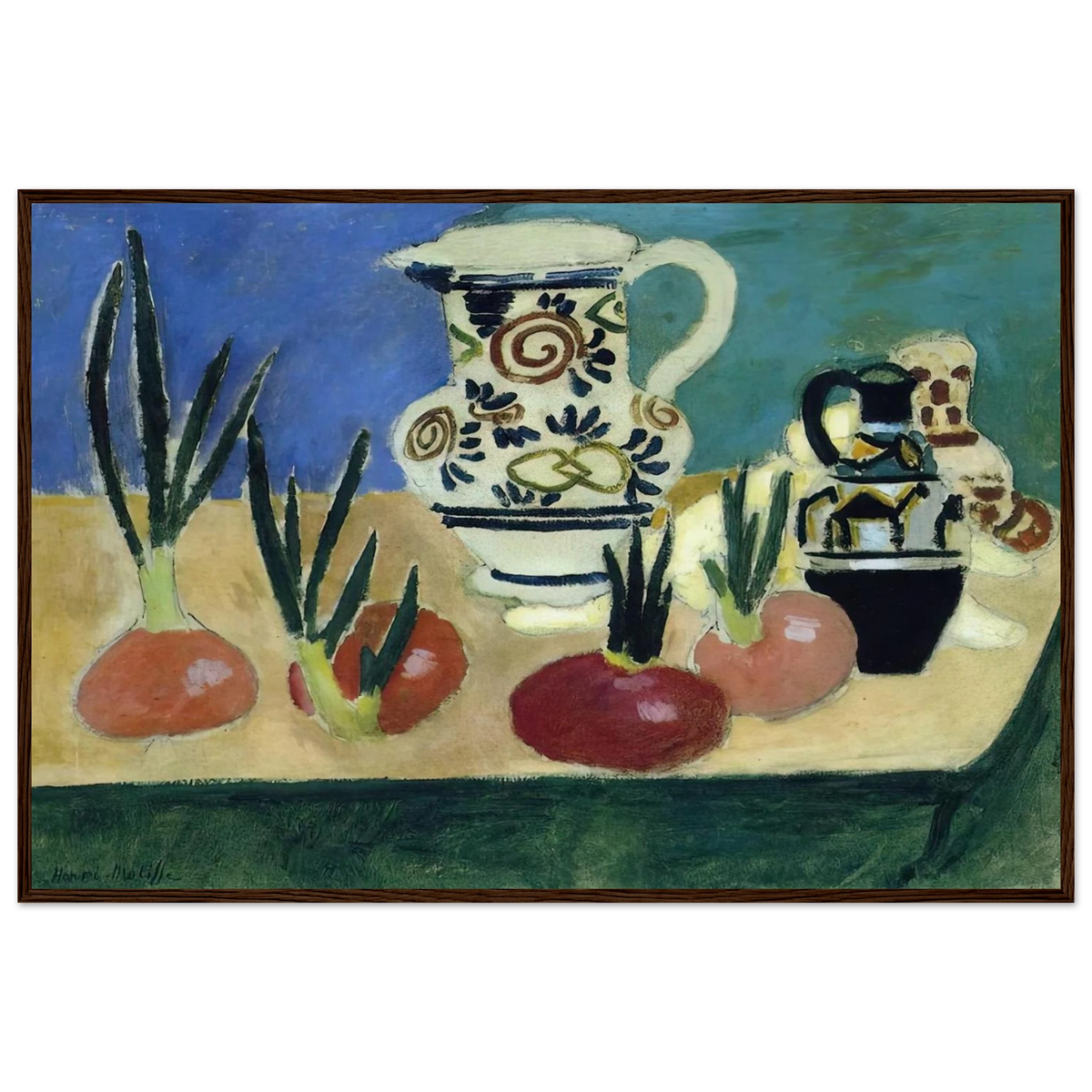 THE RED ONIONS 1906 Framed Poster | Henri Matisse Framed Prints Wall Art | Henri Matisse Print