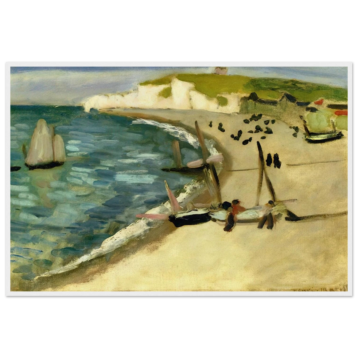 AHT AMONT CLIFFS AT ETRETAT 1920 Framed Poster | Henri Matisse Framed Prints Wall Art | Henri Matisse Print