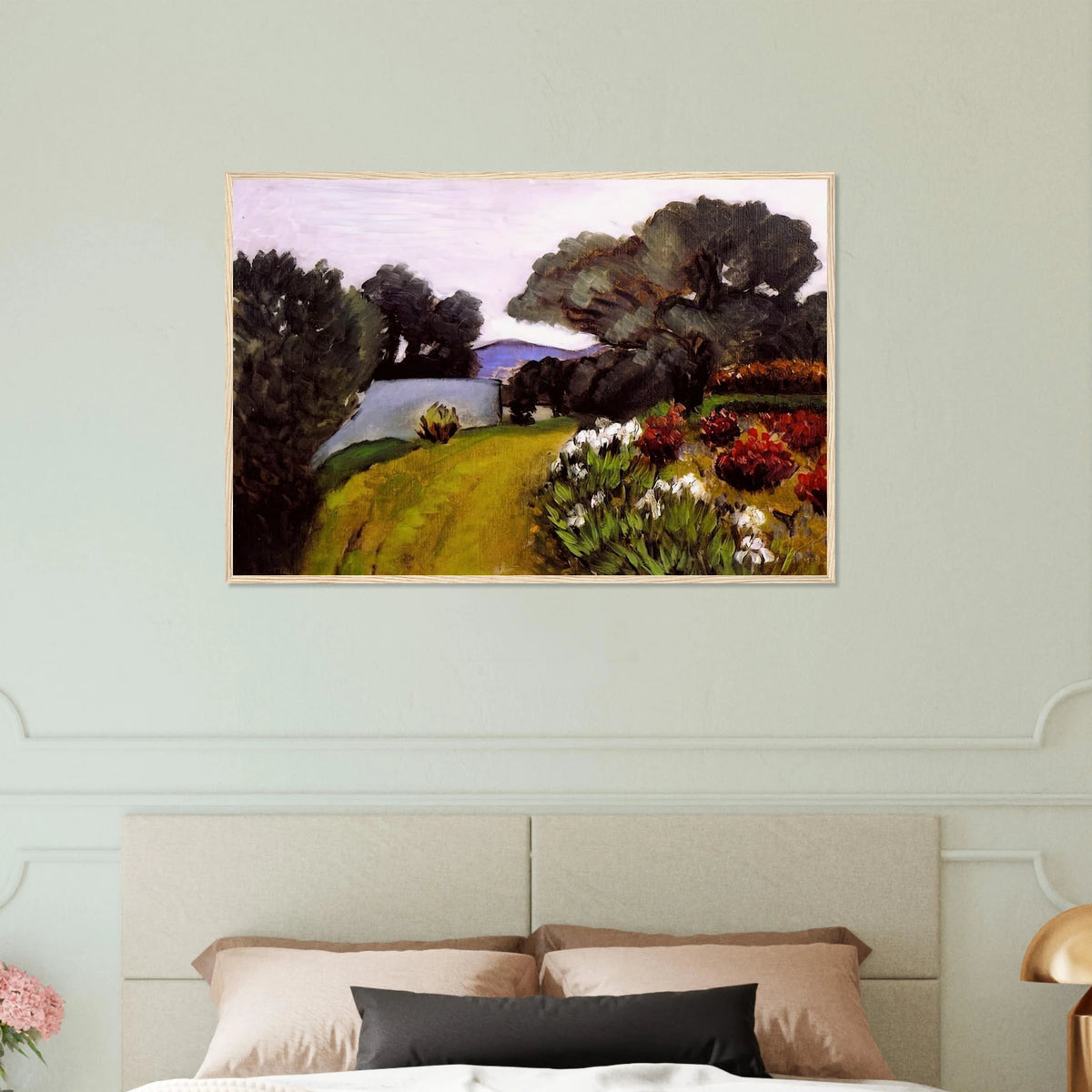 IN THE NICE COUNTRYSIDE GARDEN OF IRISES 1919 Framed Poster | Henri Matisse Framed Prints Wall Art | Henri Matisse Print