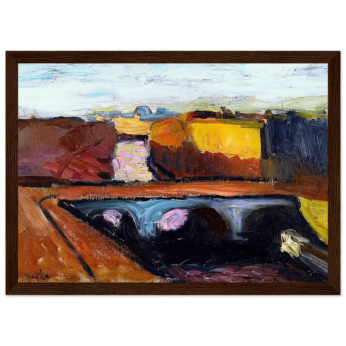 VIEW OF THE SEINE THE PONT SAINT MICHEL 1904 Framed Poster | Henri Matisse Framed Prints Wall Art | Henri Matisse Print