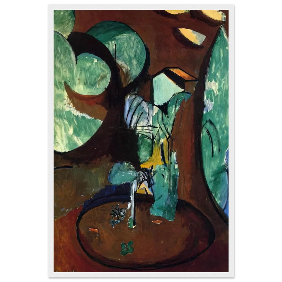 GARDEN AT ISSY Framed Poster | Henri Matisse Framed Prints Wall Art | Henri Matisse Print