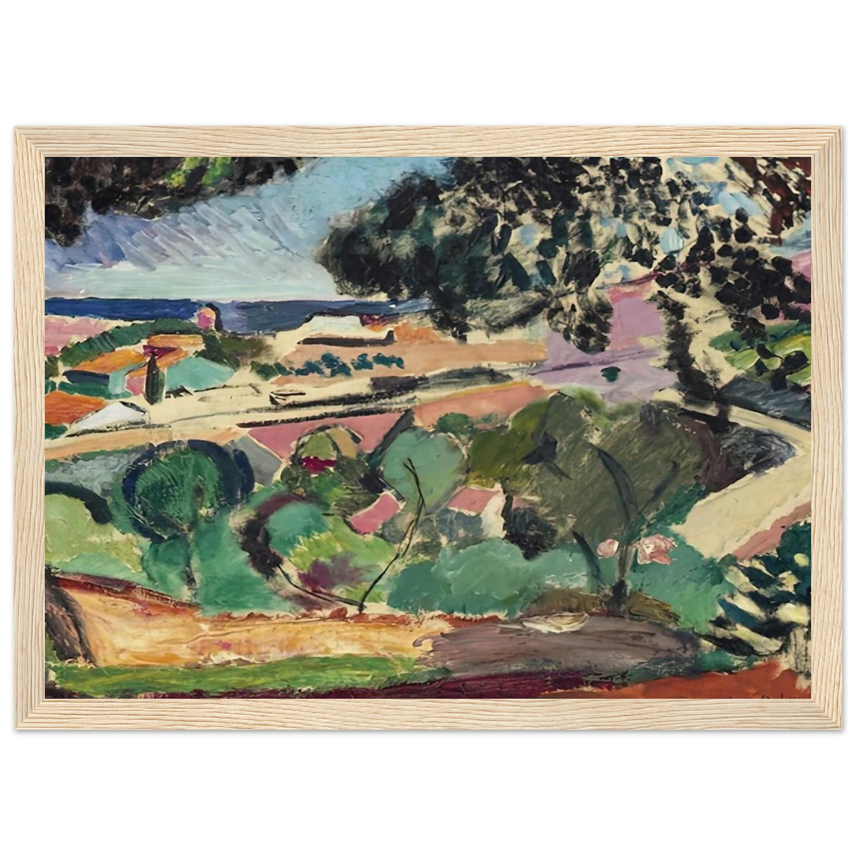 PAYSAGE DE COLLIOURE 1907 Framed Poster | Henri Matisse Framed Prints Wall Art | Henri Matisse Print