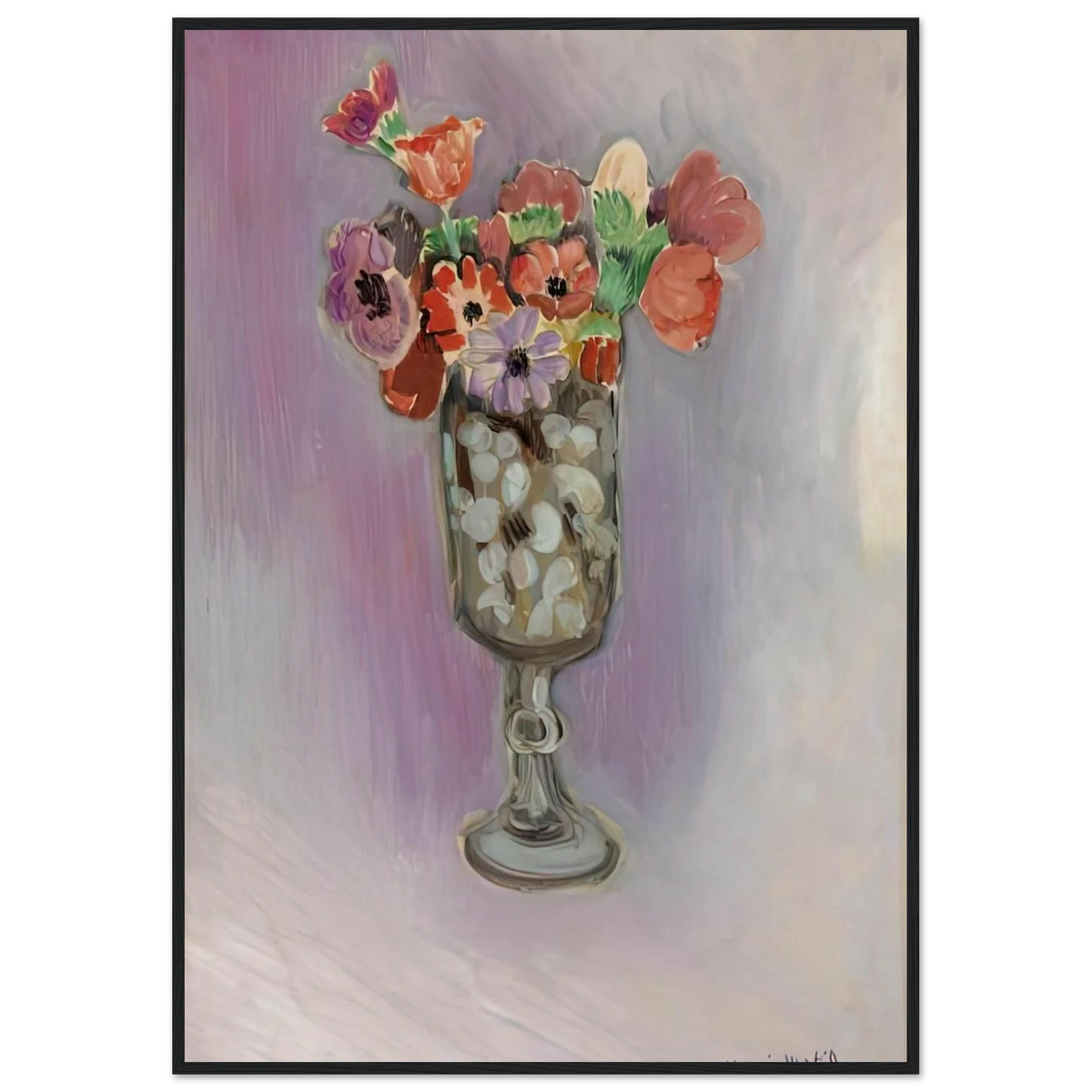 BOUQUET OF ANEMONES 1918 Framed Poster | Henri Matisse Framed Prints Wall Art | Henri Matisse Print