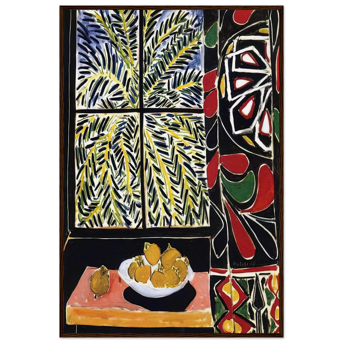 INTERIOR WITH EGYPTIAN CURTAIN 1948 Framed Poster | Henri Matisse Framed Prints Wall Art | Henri Matisse Print