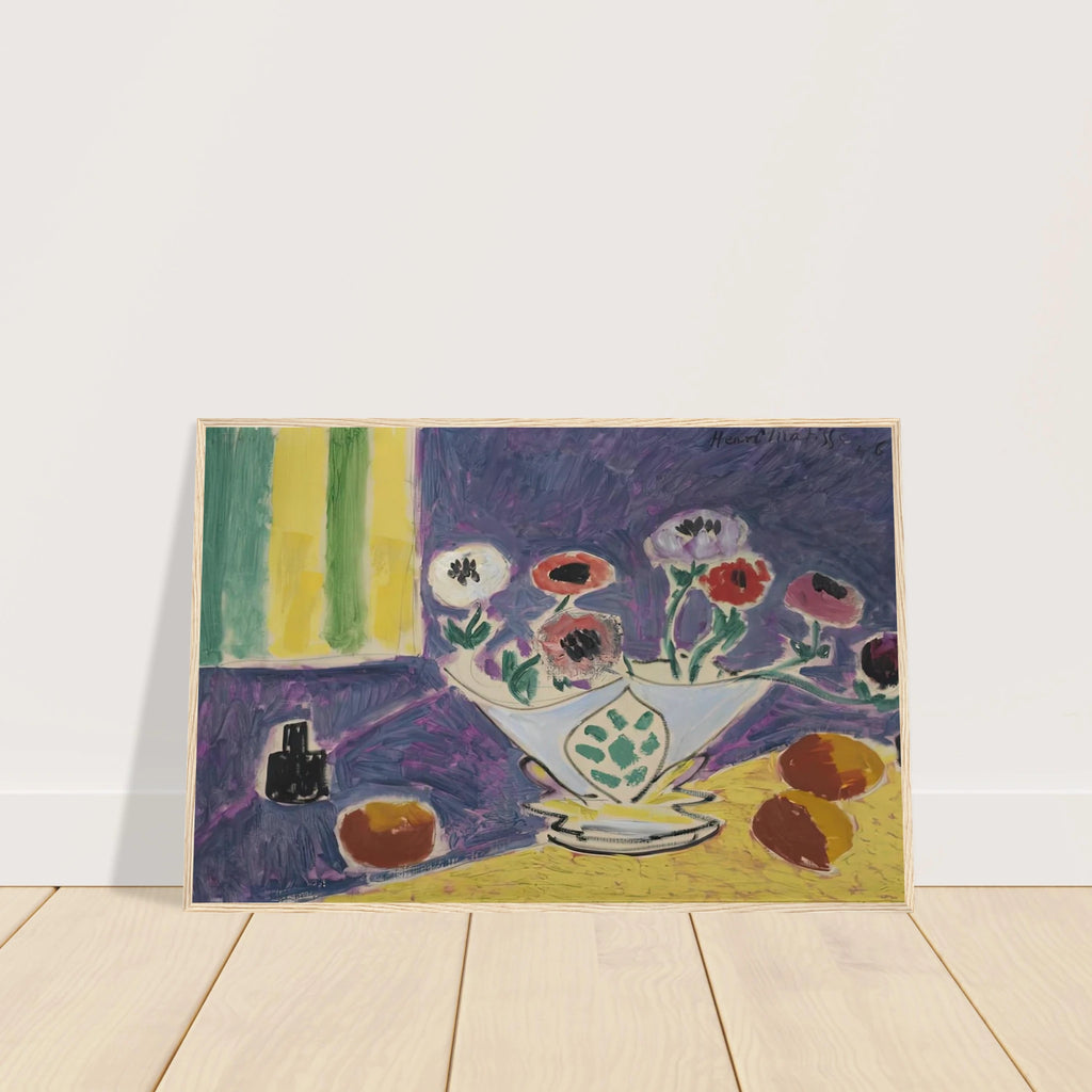 VASE D ANEMONES 1946 Framed Poster | Henri Matisse Framed Prints Wall Art | Henri Matisse Print