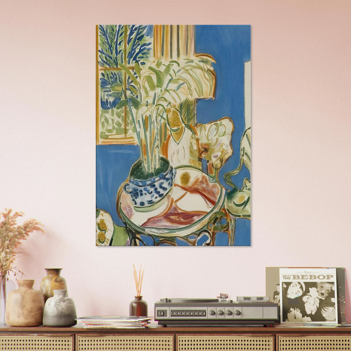 BLUE INTERIOR 1947 Canvas | Henri Matisse Canvas | Henri Matisse Print